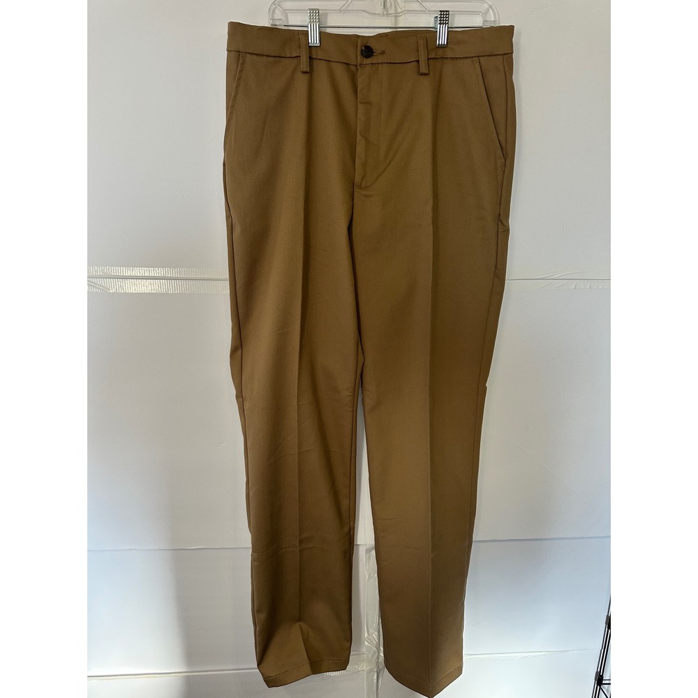 St. John's Bay Men's Universal Easy Care Classic Fit Pants 34x34 Hutton Brown‎